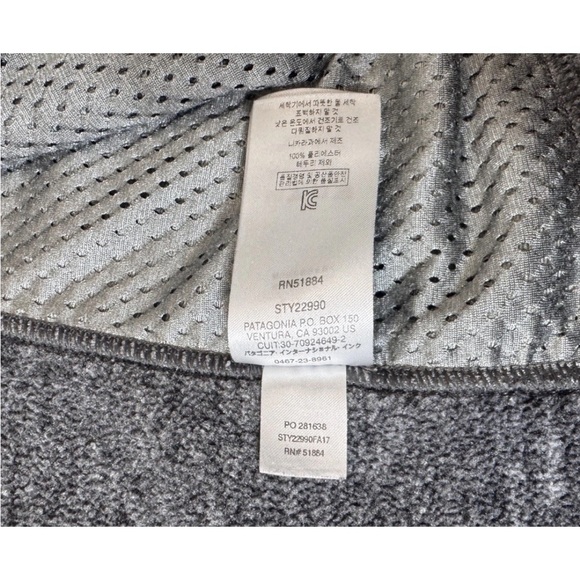 Patagonia Classic Synchilla Fleece Jacket Mens Large Full Zip Grey Gray READ - Picture 11 of 12